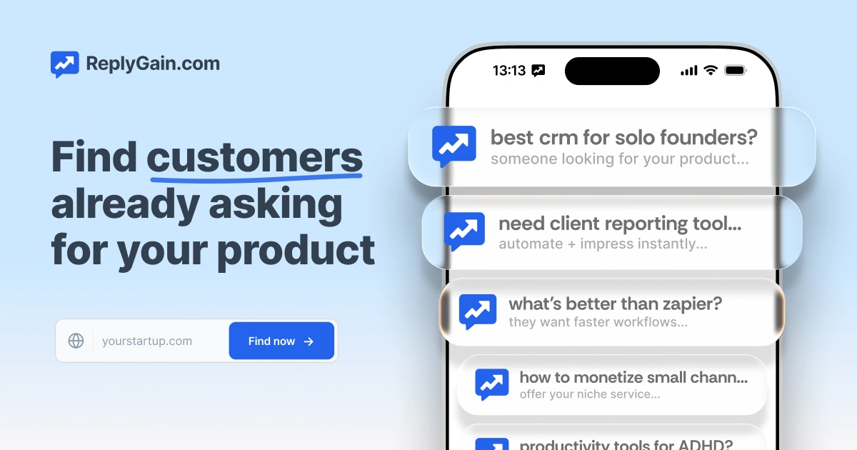 AI Lead Gen Tool for Reddit, HN, Bluesky & X | ReplyGain